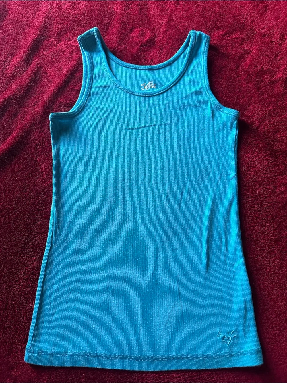 Justice Turquoise Ribbed Girls' Tank Top